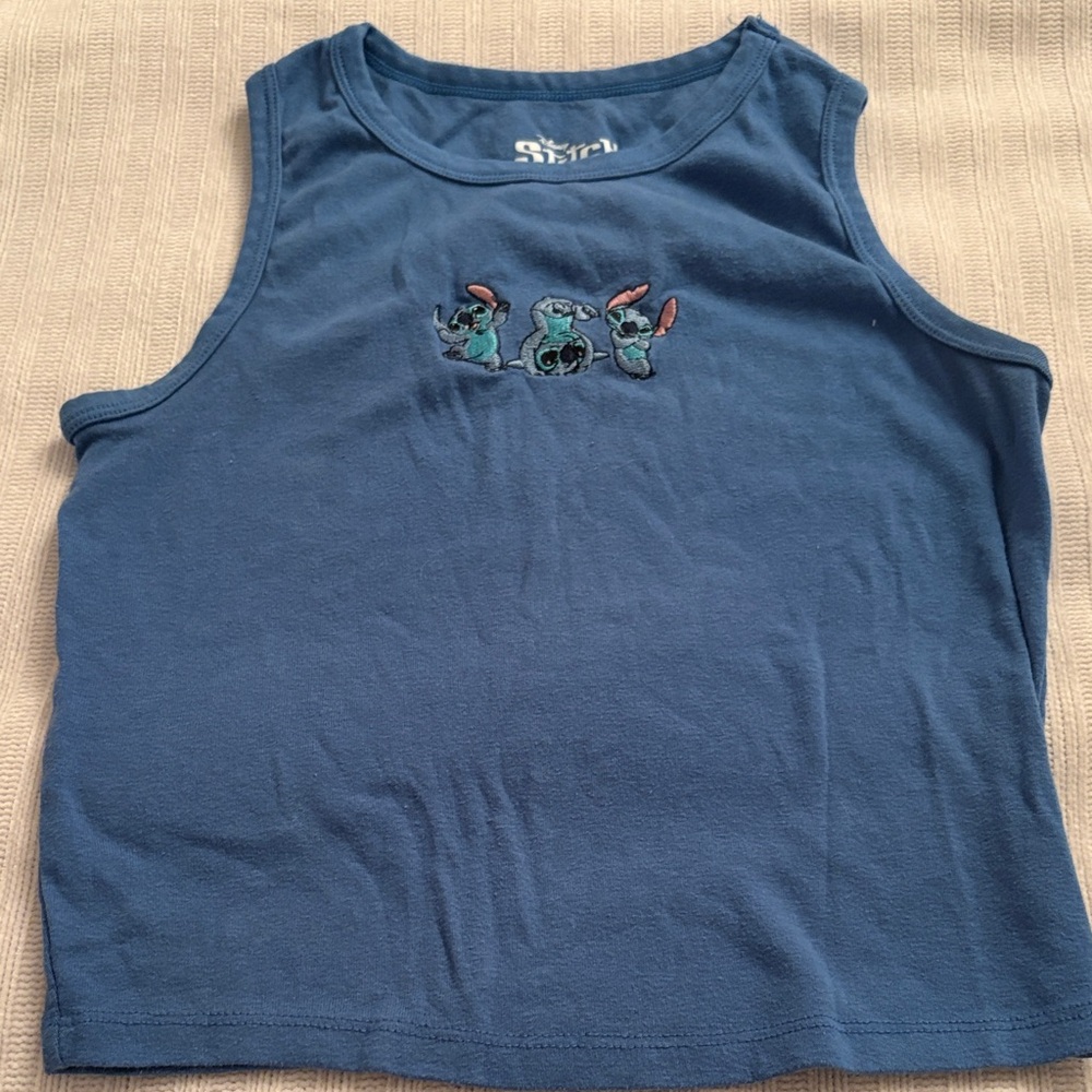 Tank Top with Stitch Embroidery